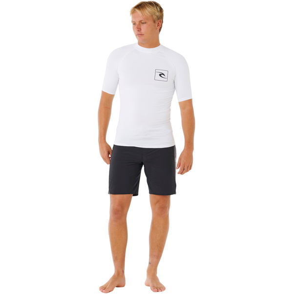 2026 Rip Curl Mens Streamline UPF Short Sleeve Rash Vest 172MRV - White